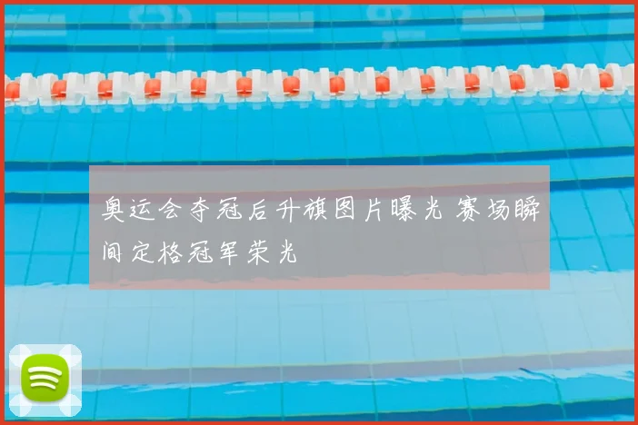 奥运会夺冠后升旗图片曝光 赛场瞬间定格冠军荣光